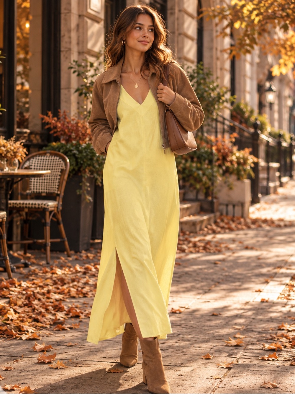 Dkny Lemon V-Neck Sleeveless Maxi Dress
